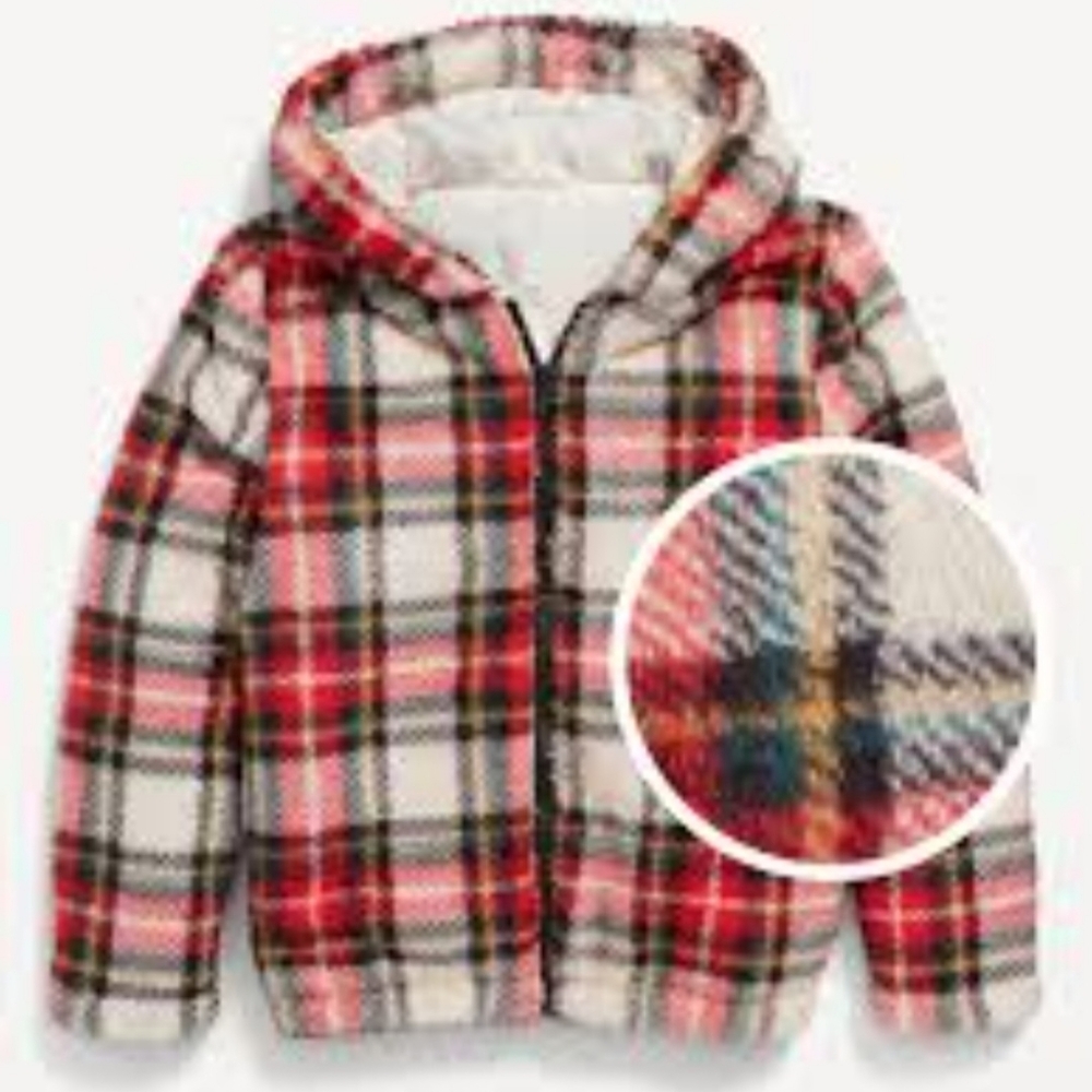 Old Navy Microfleece Hooded jacket Girls size 8